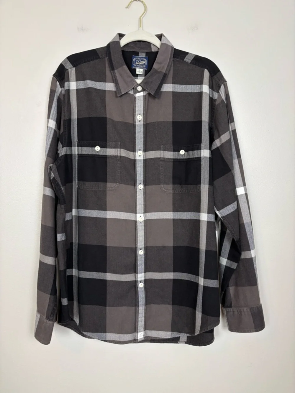 J Crew New York Shirt Mens XL Sportsman Outfitter Long Sleeve Button Front Plaid